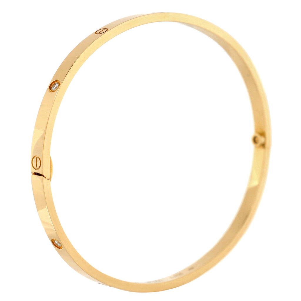 Love 6 Diamond Bracelet 18K Yellow Gold and Diamonds Small