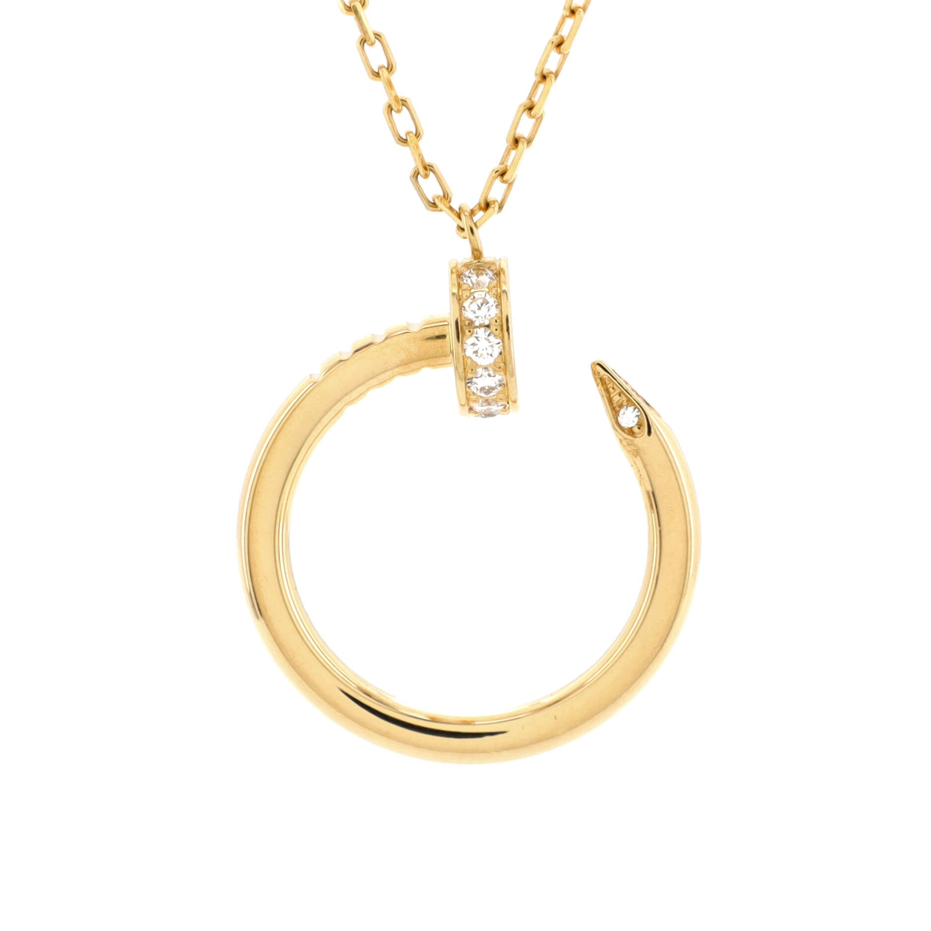 Juste un Clou Pendant Necklace 18K Yellow Gold with Diamonds