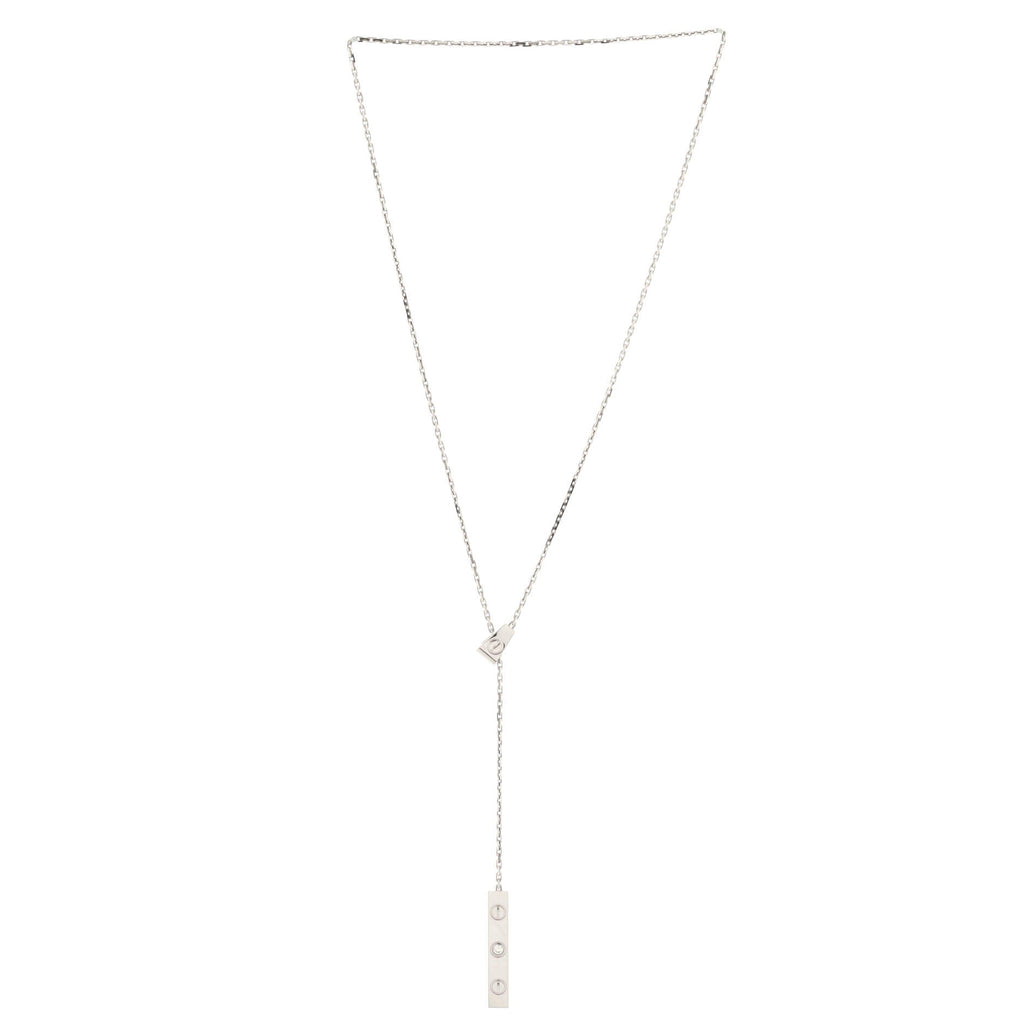 Love Lariat Necklace 18K White Gold with Diamond