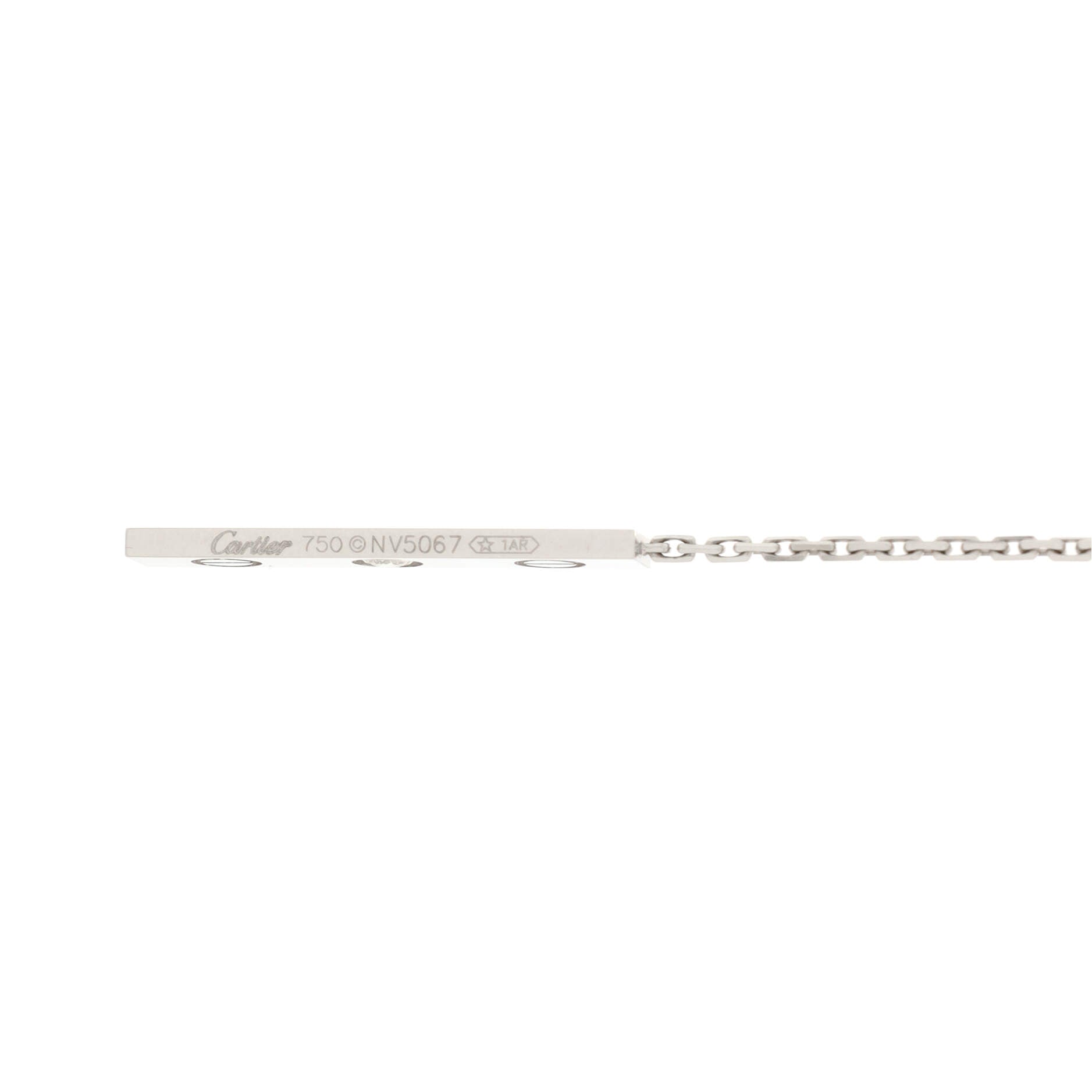 Love Lariat Necklace 18K White Gold with Diamond