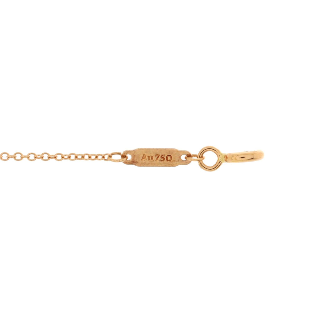 T Smile Pendant Necklace 18K Rose Gold with Diamonds Mini