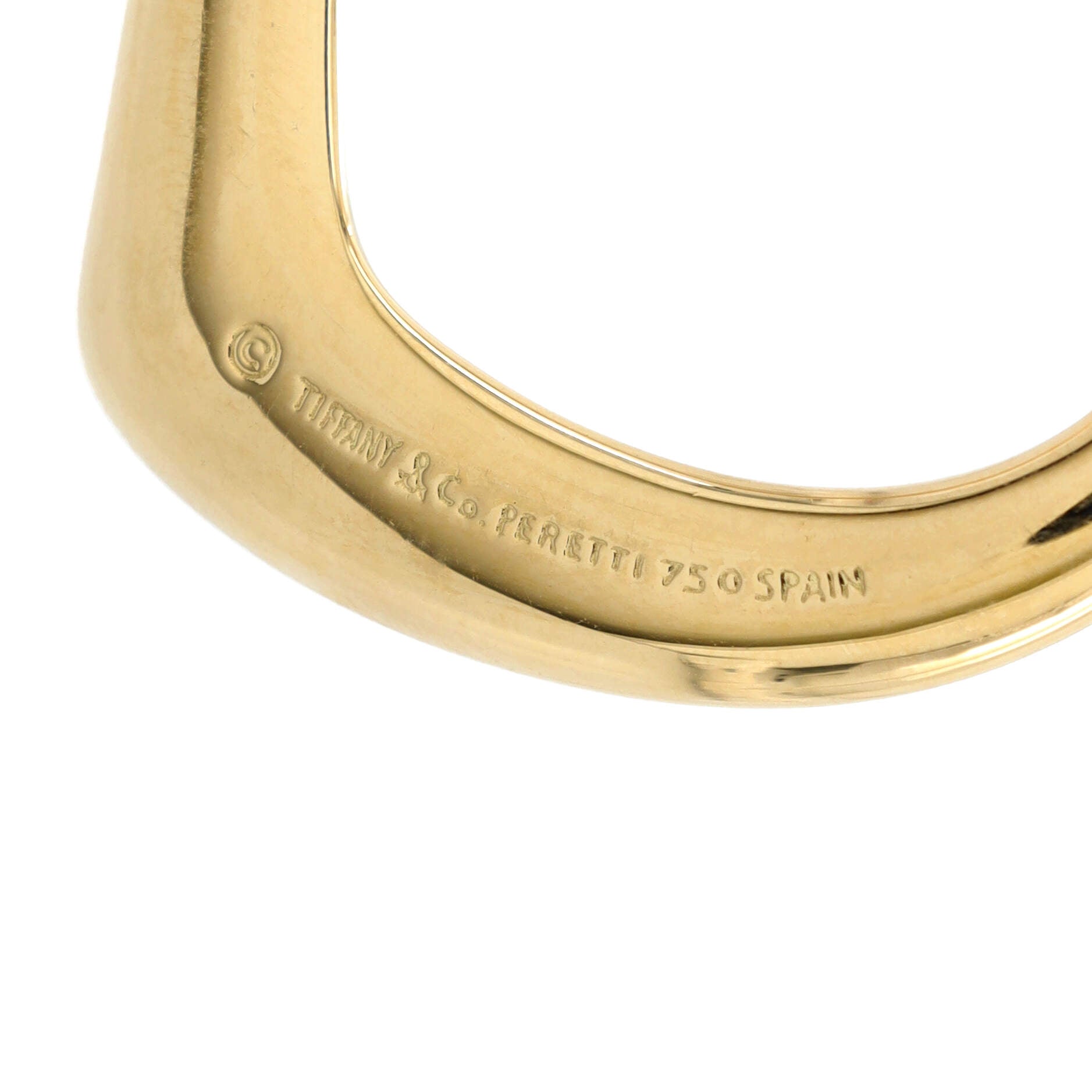 Elsa Peretti Open Heart Pendant Necklace 18K Yellow Gold 36mm