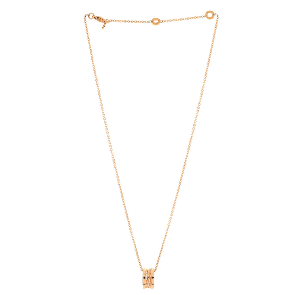B.Zero1 Legend Pendant Necklace 18K Rose Gold with Diamonds