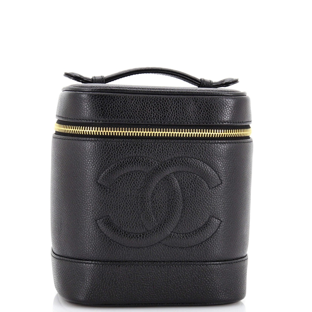 Vintage Timeless Cosmetic Case Caviar Tall