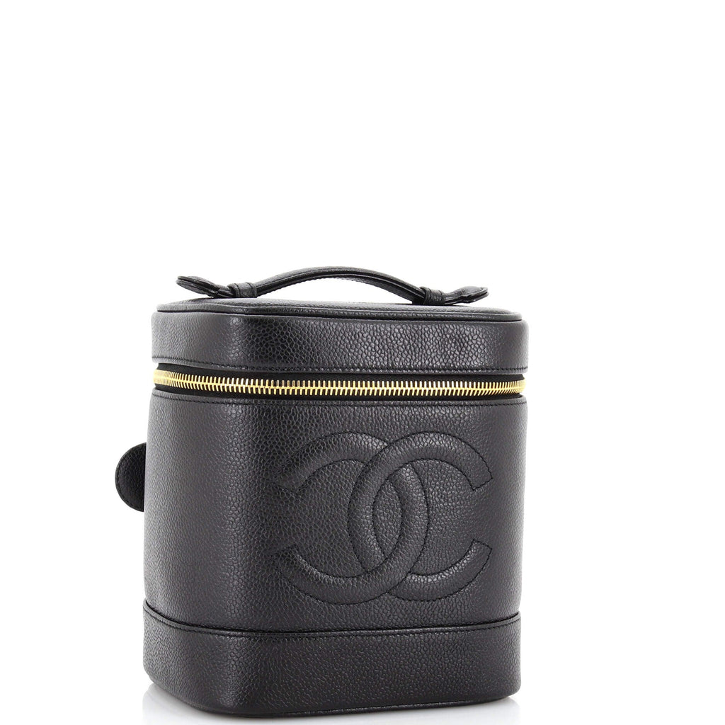 Vintage Timeless Cosmetic Case Caviar Tall
