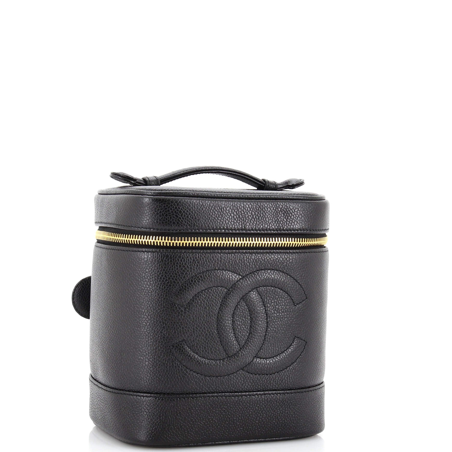Vintage Timeless Cosmetic Case Caviar Tall