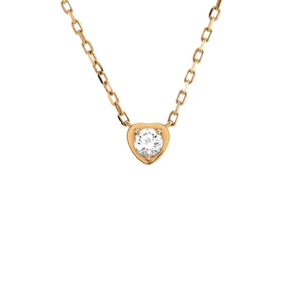 D'Amour Heart Pendant Necklace 18K Rose Gold with Diamond