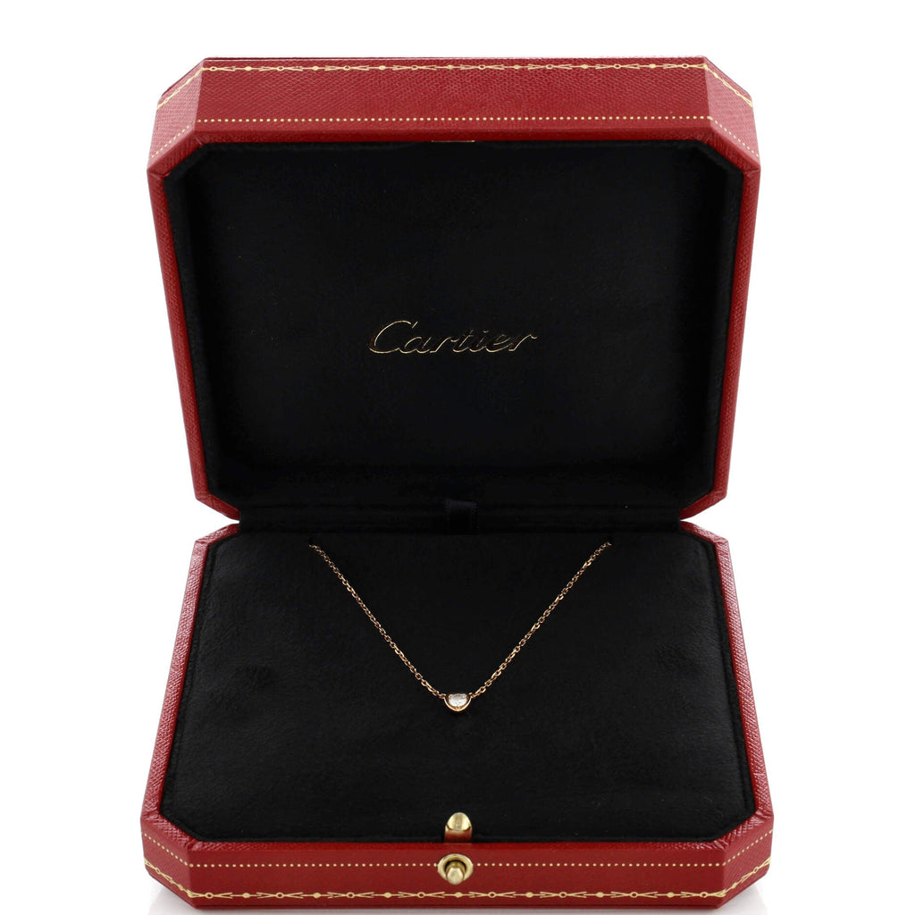 D'Amour Heart Pendant Necklace 18K Rose Gold with Diamond