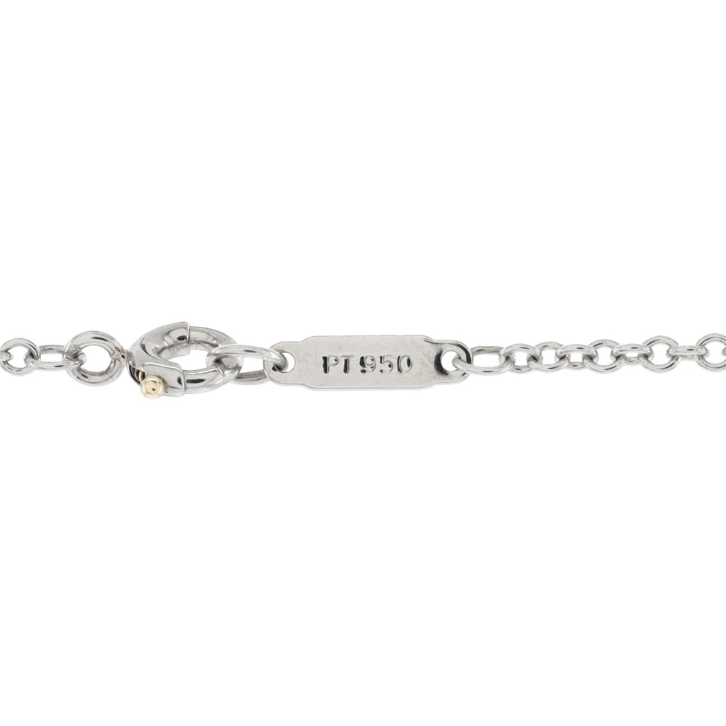 Etoile Heart 5 Diamond Pendant Necklace 18K White Gold with Platinum and Diamonds