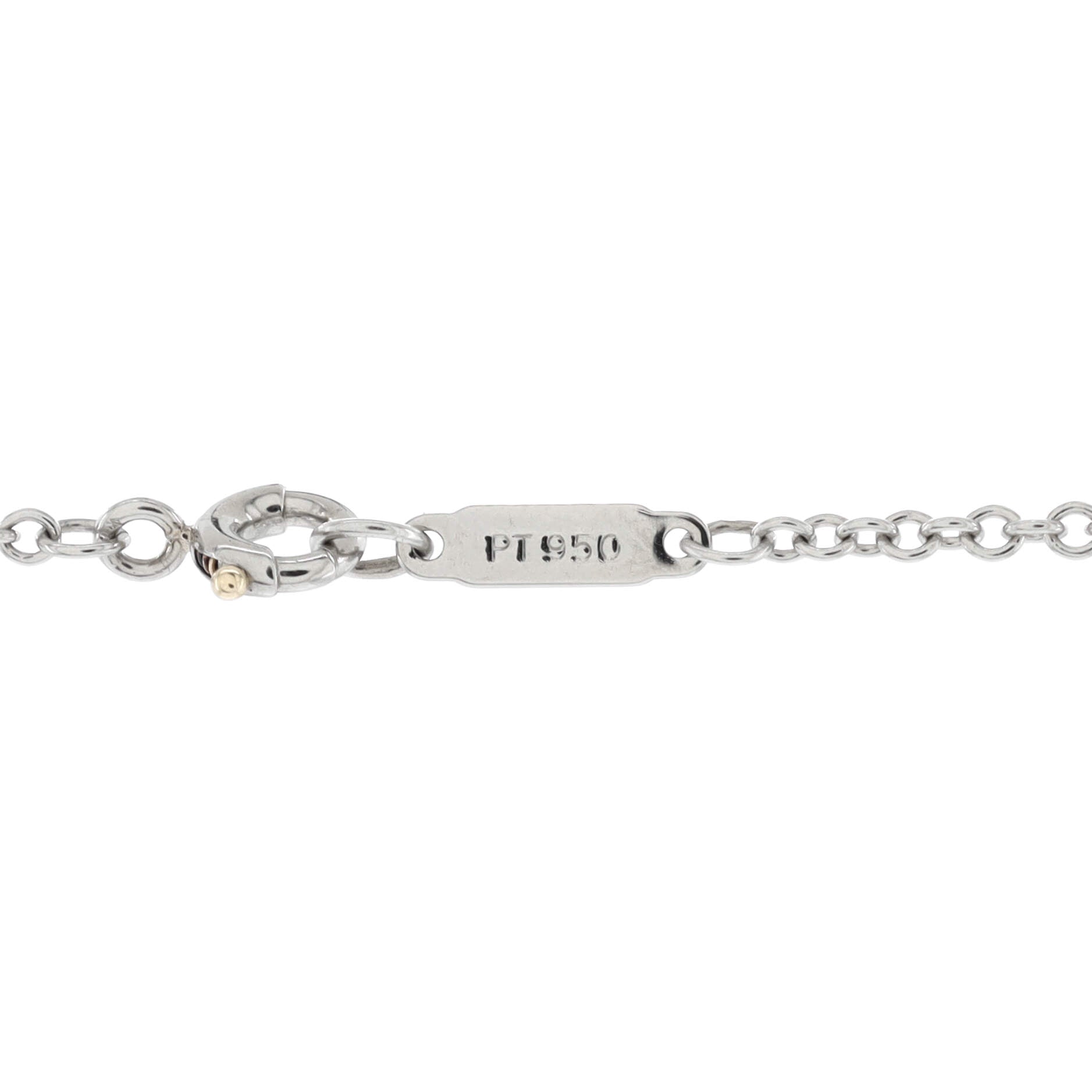 Etoile Heart 5 Diamond Pendant Necklace 18K White Gold with Platinum and Diamonds
