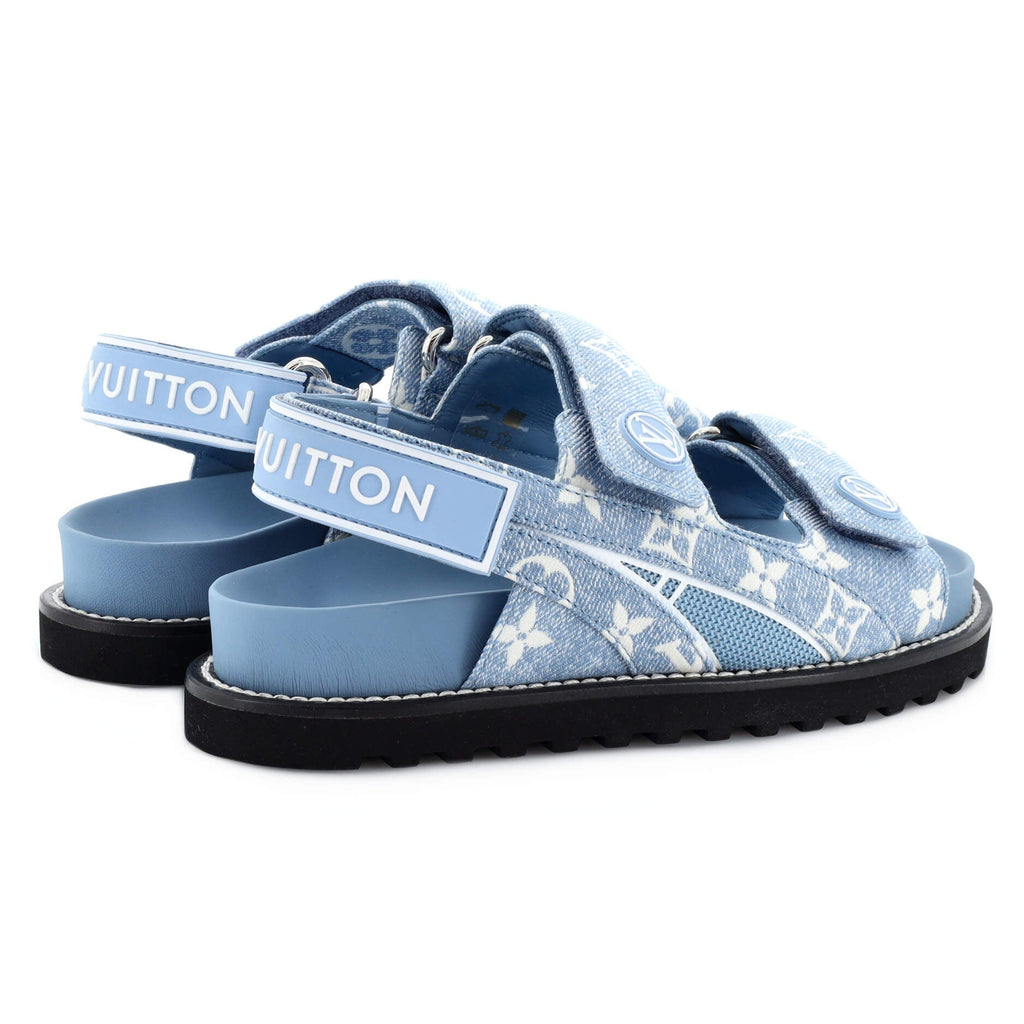 Women's Paseo Flat Comfort Sandals Monogram Denim