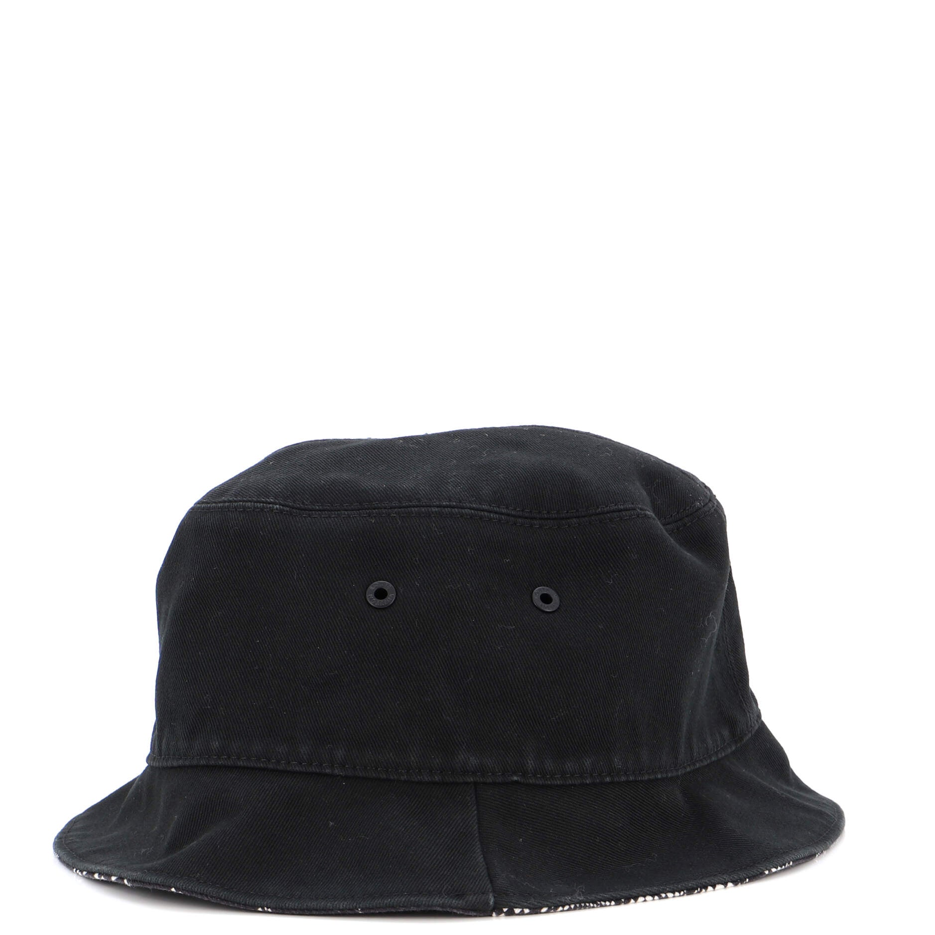 Reversible Bucket Hat Distorted Damier Cotton