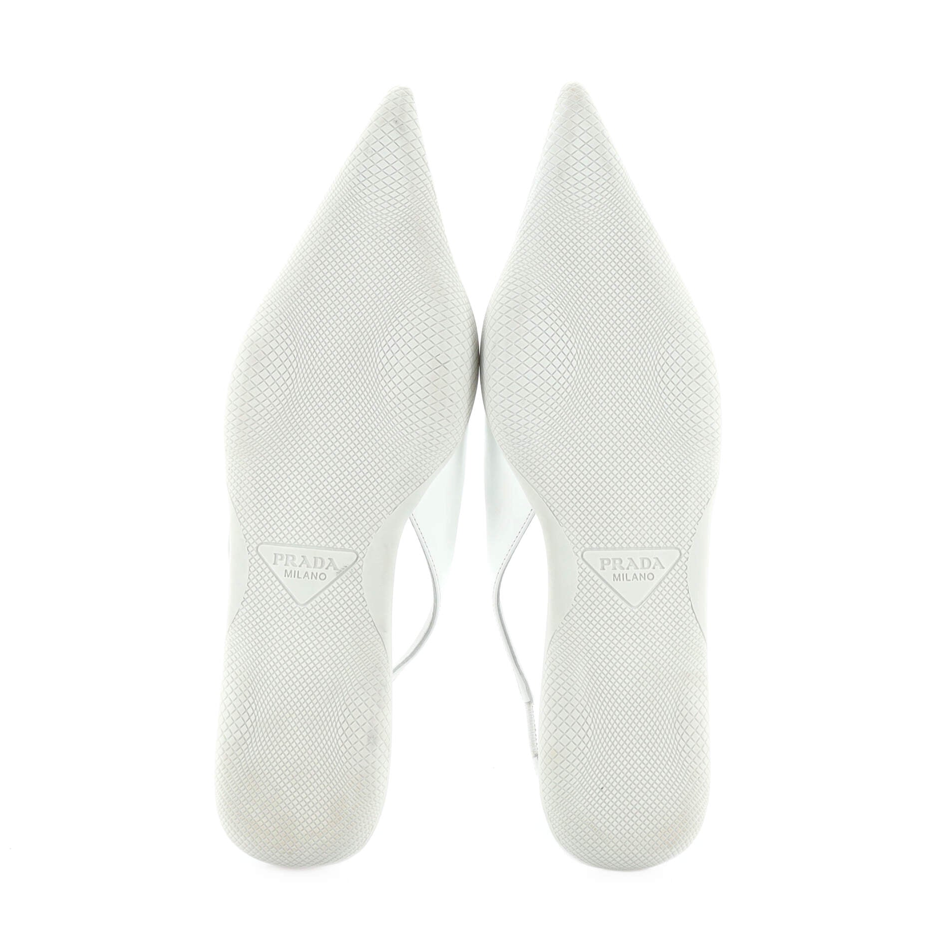 Women's Triangle Logo Slingback Flats Leather