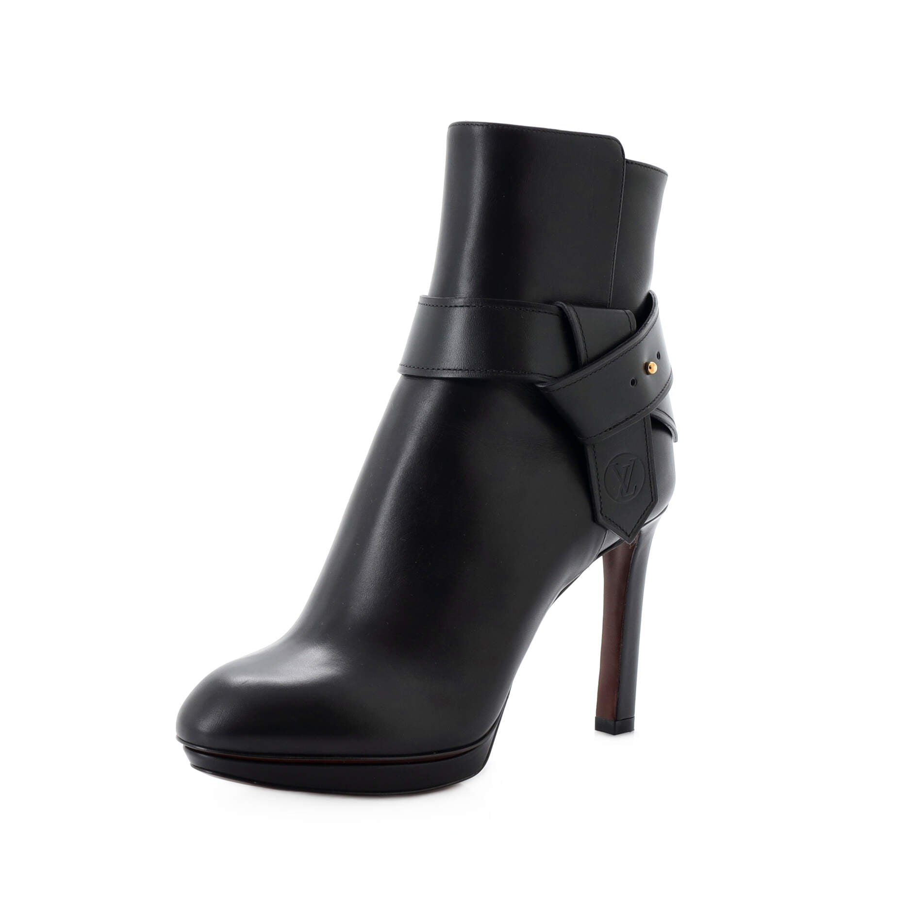 Women's Bow Platform Ankle Boots Leather