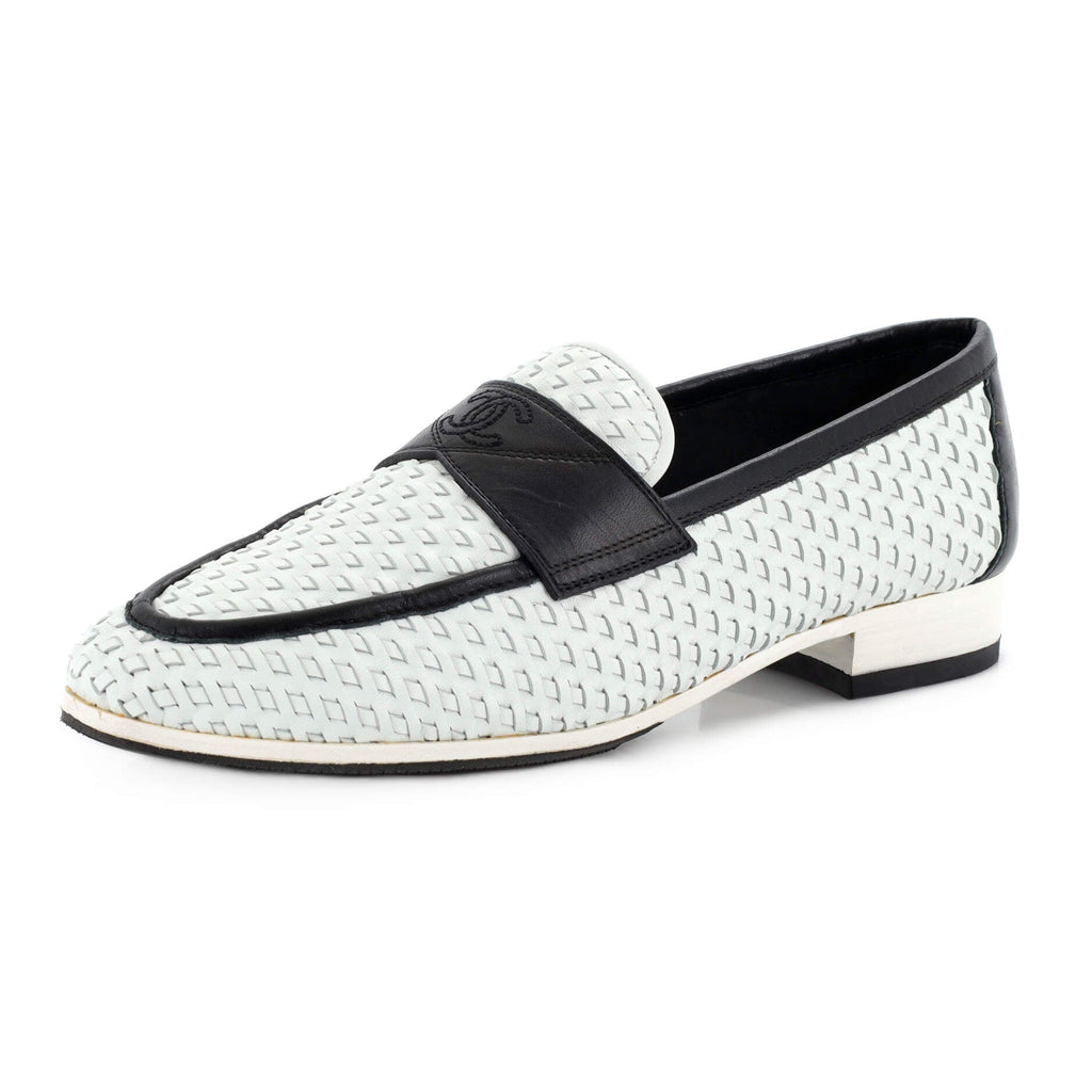 Women's CC Slip-On Loafers Woven Leather