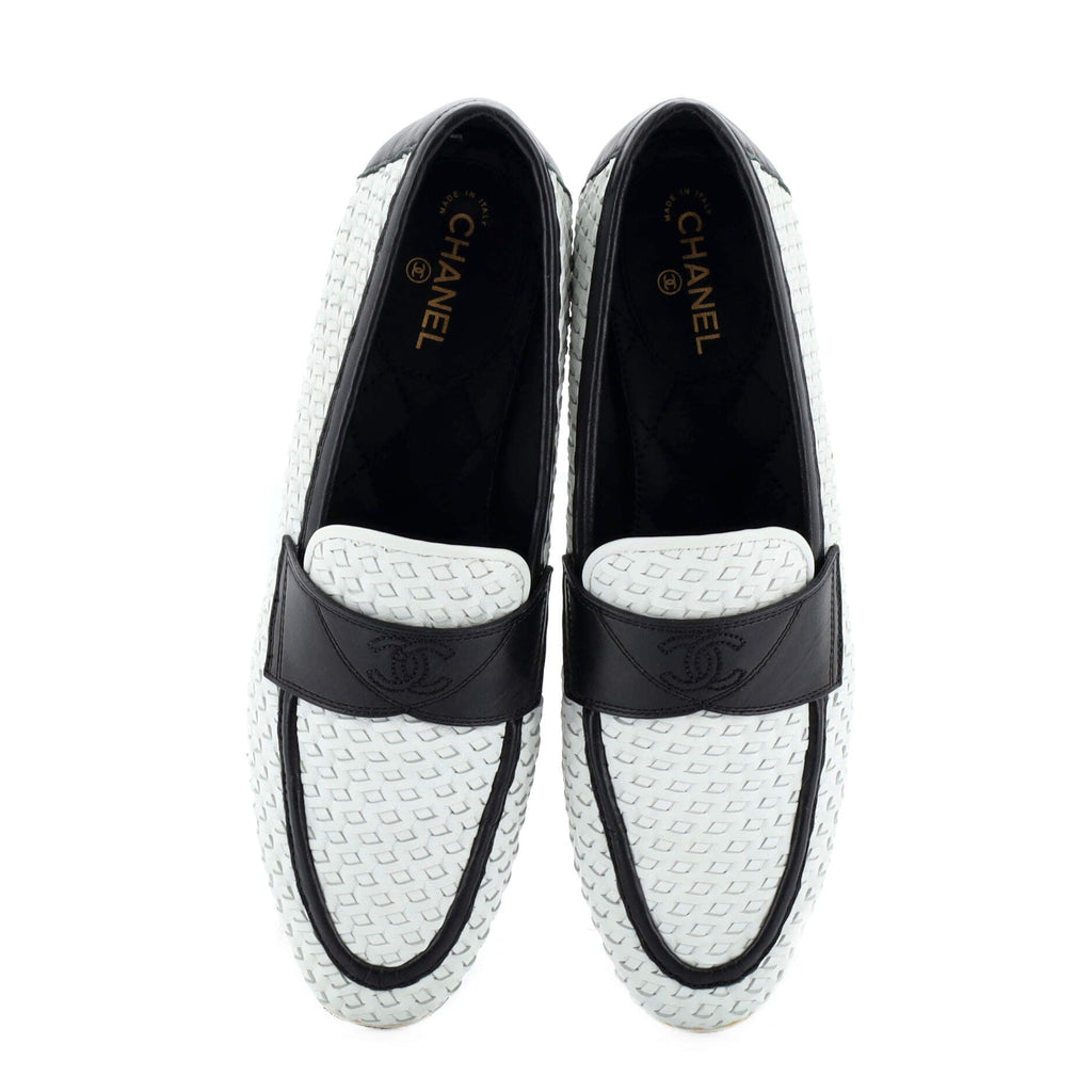 Women's CC Slip-On Loafers Woven Leather