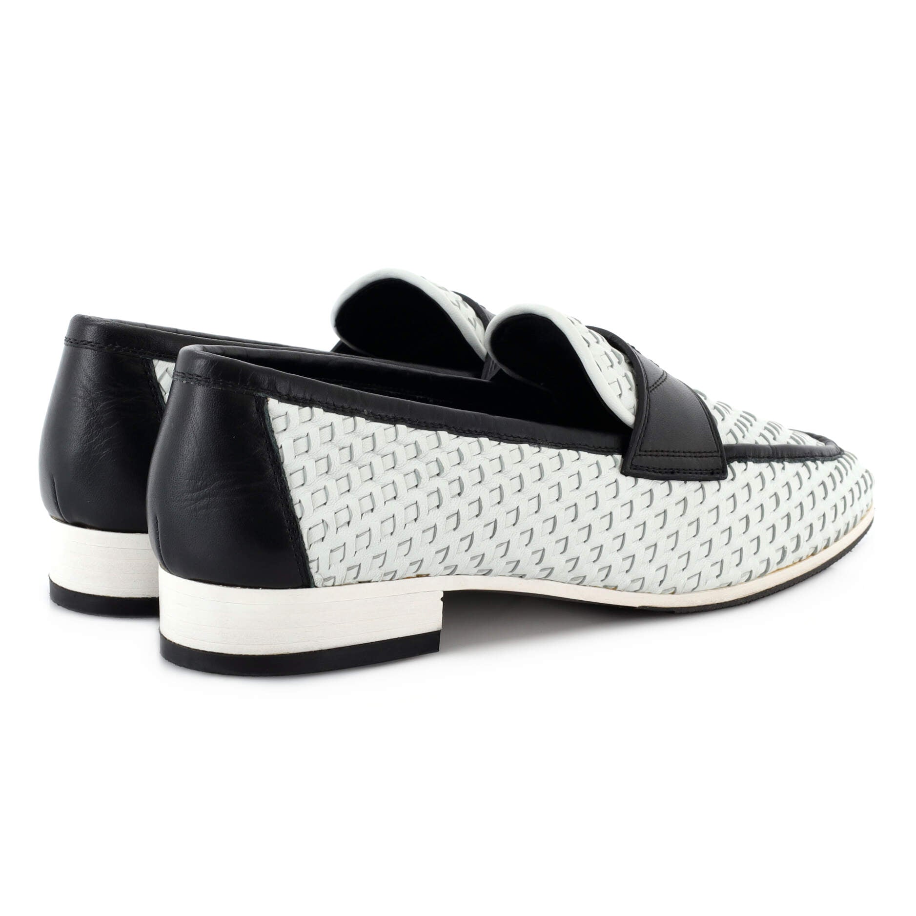 Women's CC Slip-On Loafers Woven Leather