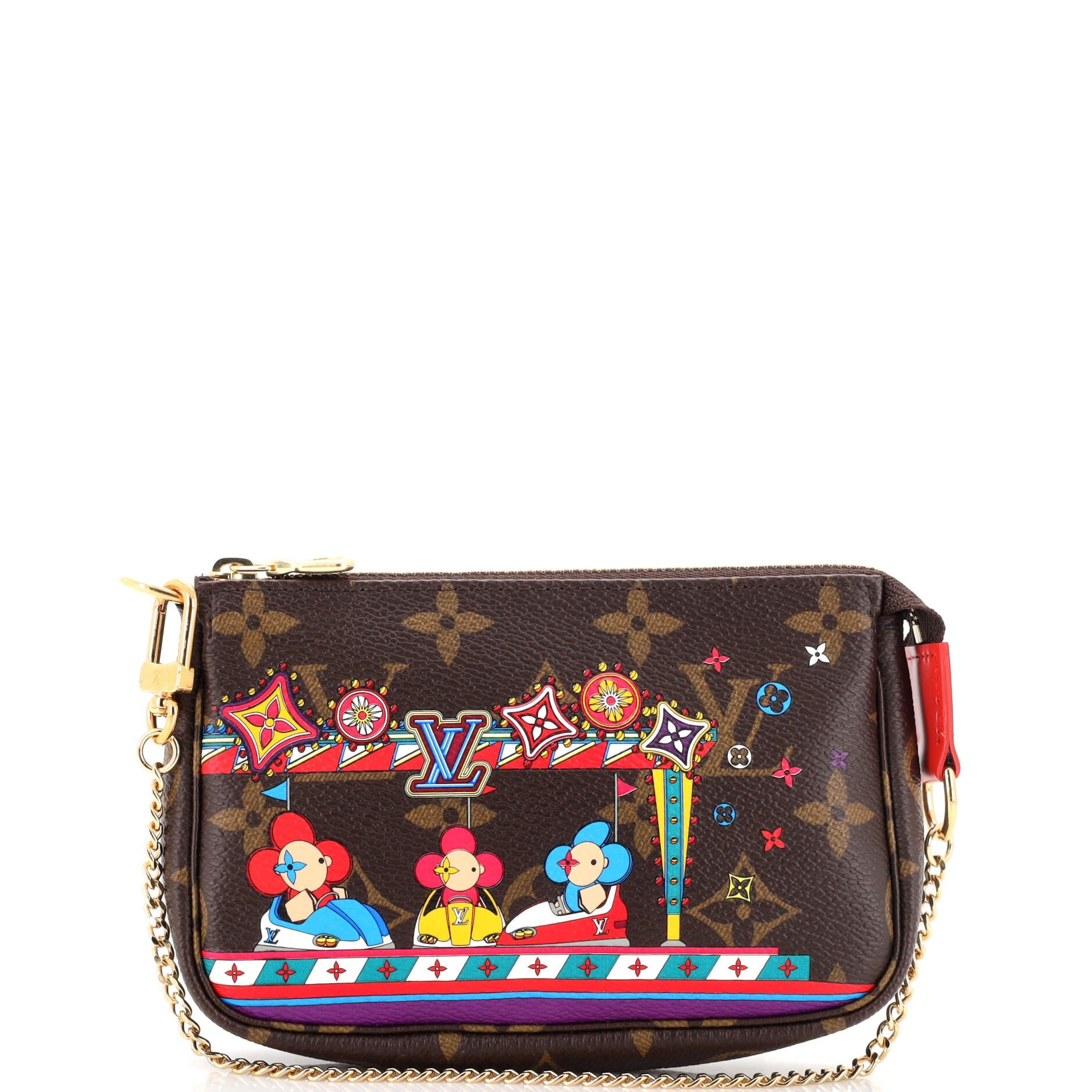 Pochette Accessoires Limited Edition Vivienne Xmas Monogram Canvas Mini