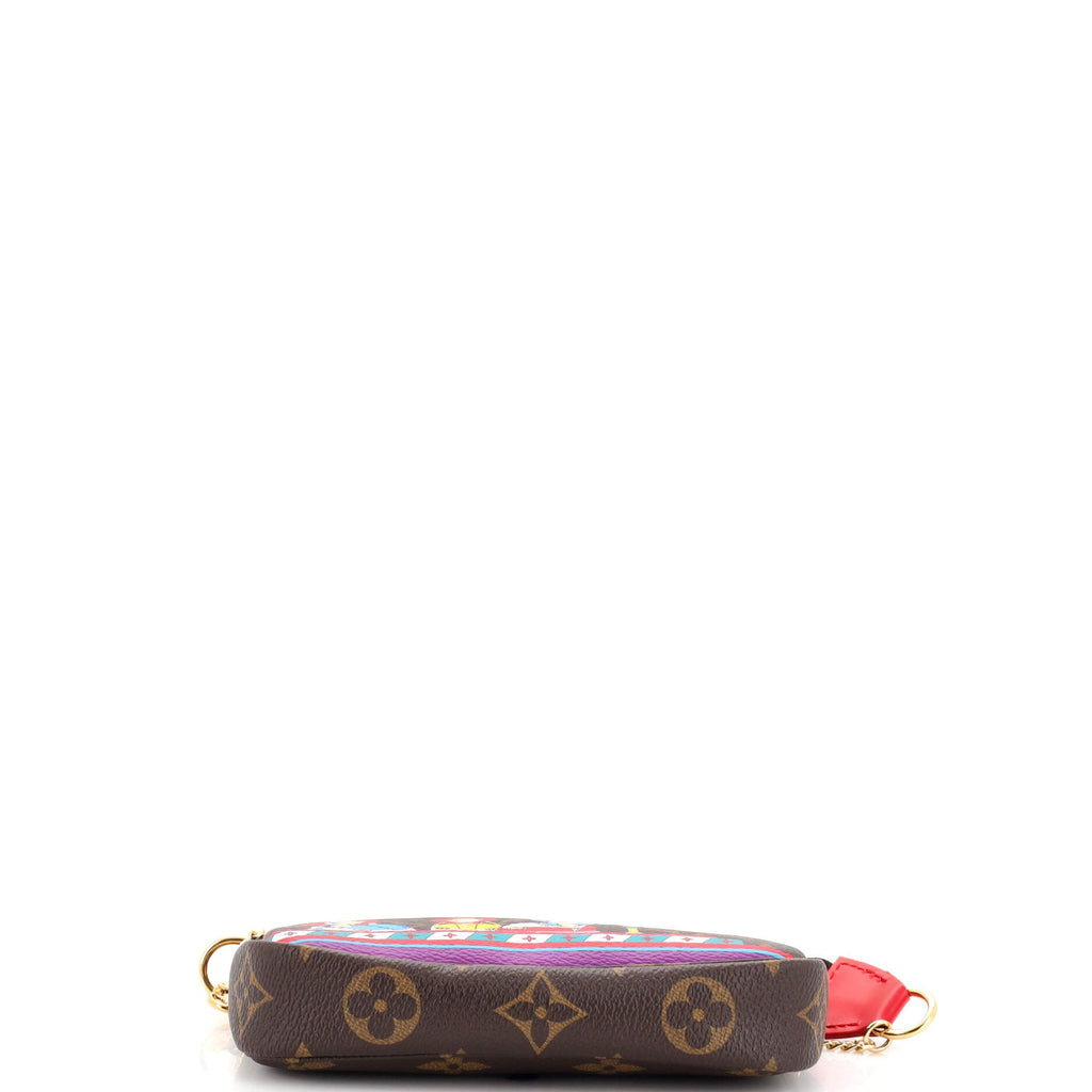 Pochette Accessoires Limited Edition Vivienne Xmas Monogram Canvas Mini
