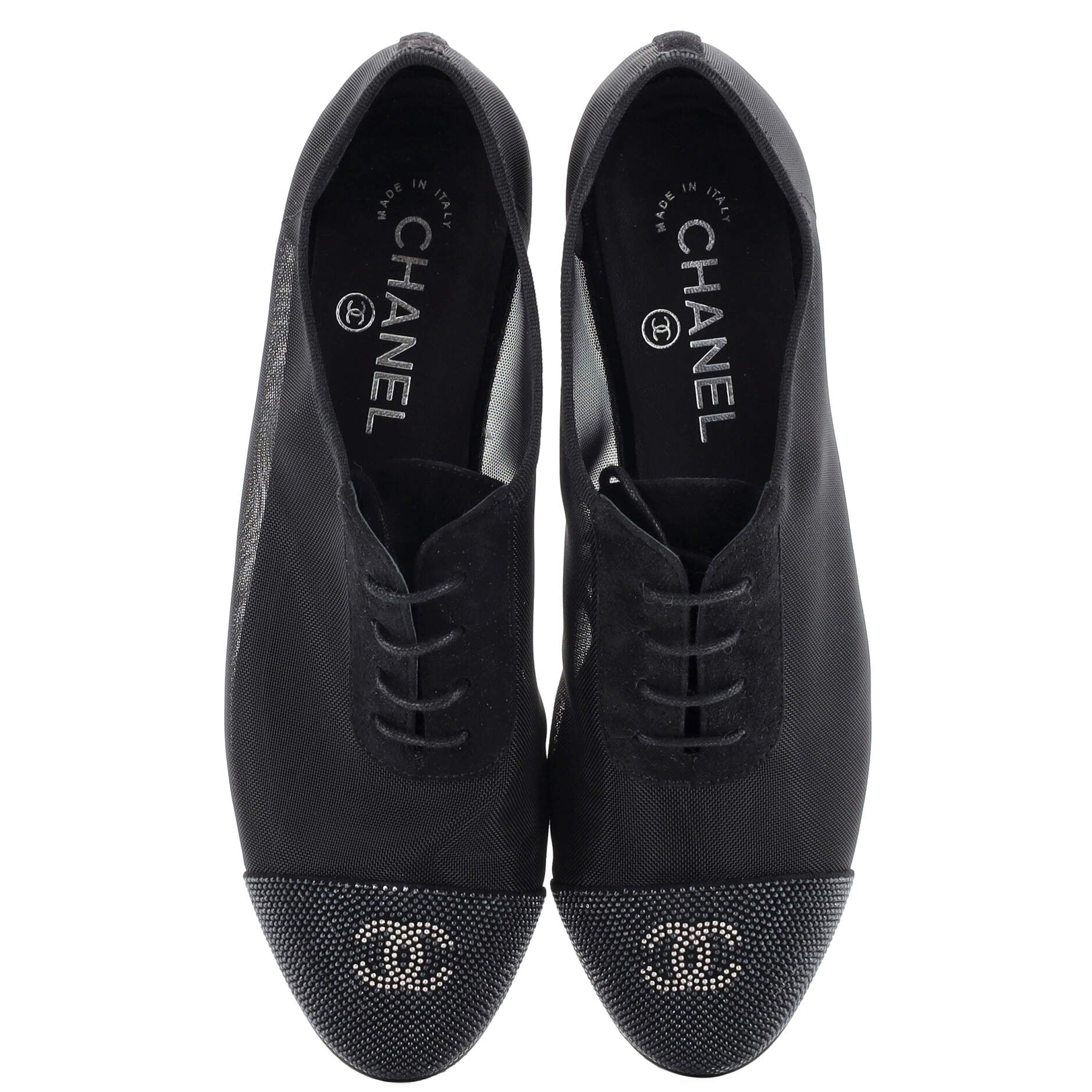 Women's CC Cap Toe Oxfords Mesh with Crystals