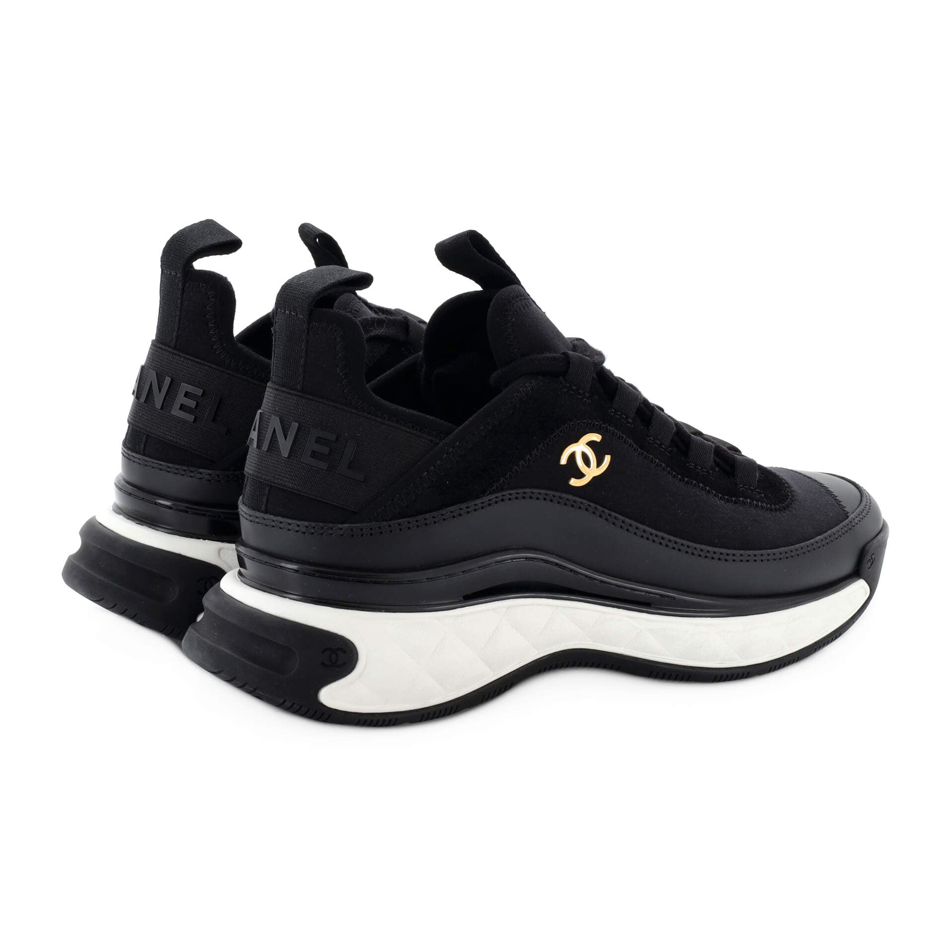 Women's CC Cap Toe Logo Sneakers Suede and Mixed Fibers