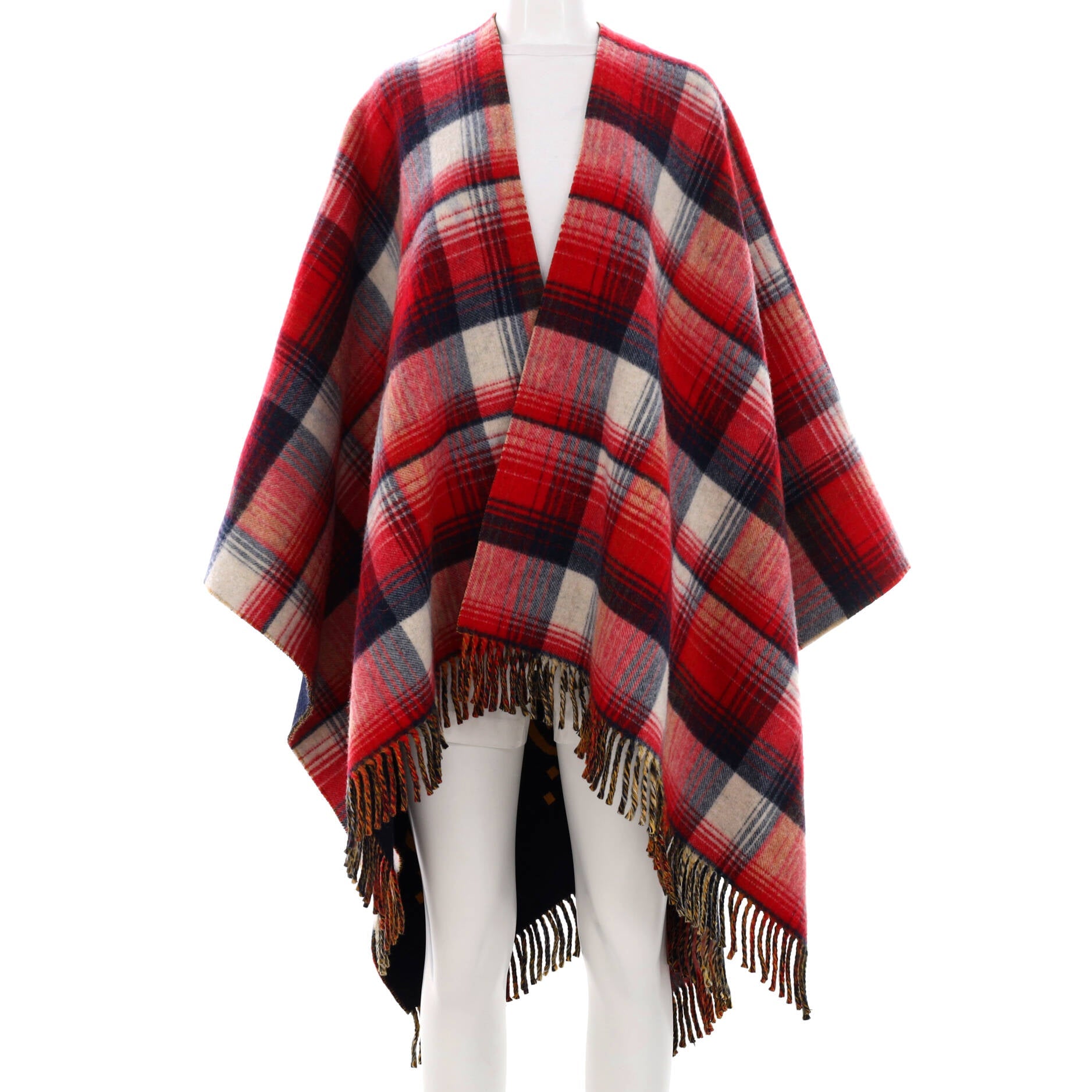 Women's Reversible Cape GG Wool and Tartan