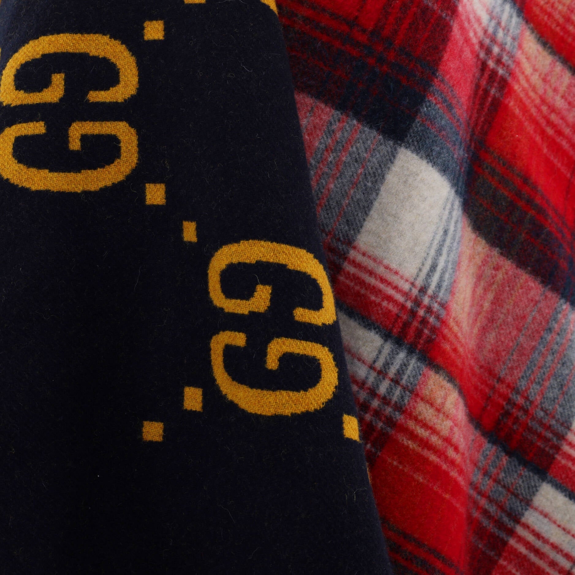 Women's Reversible Cape GG Wool and Tartan