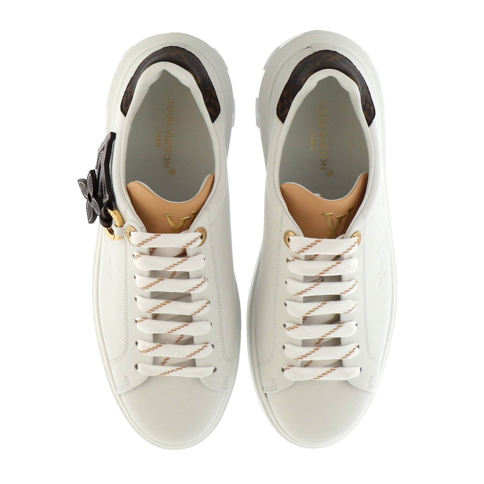 Women's Time Out Sneakers Monogram Embossed Leather with Monogram Canvas