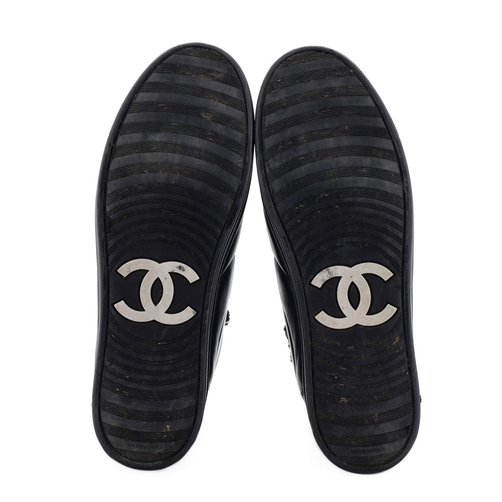 Women's CC Chain Link Sneakers Leather with Tweed