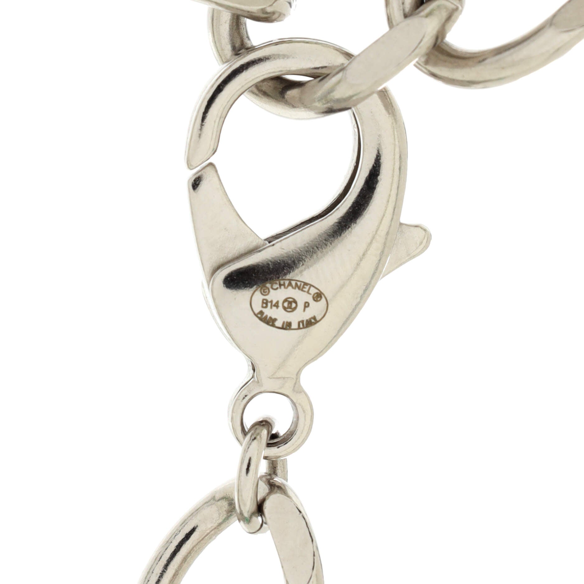 Clover Multistrand Chain Necklace Metal with Suede and Tweed