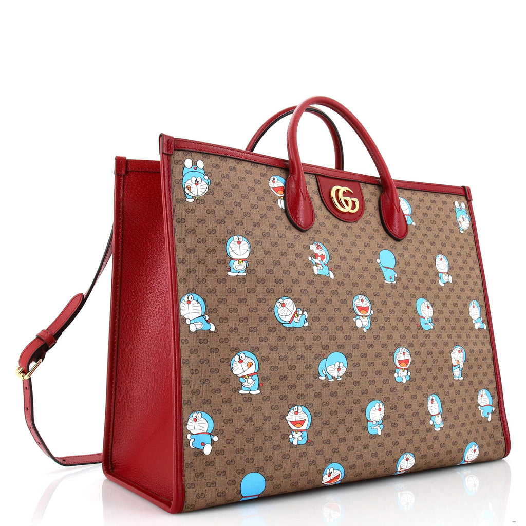 Doraemon Tote Printed Mini GG Coated Canvas Large