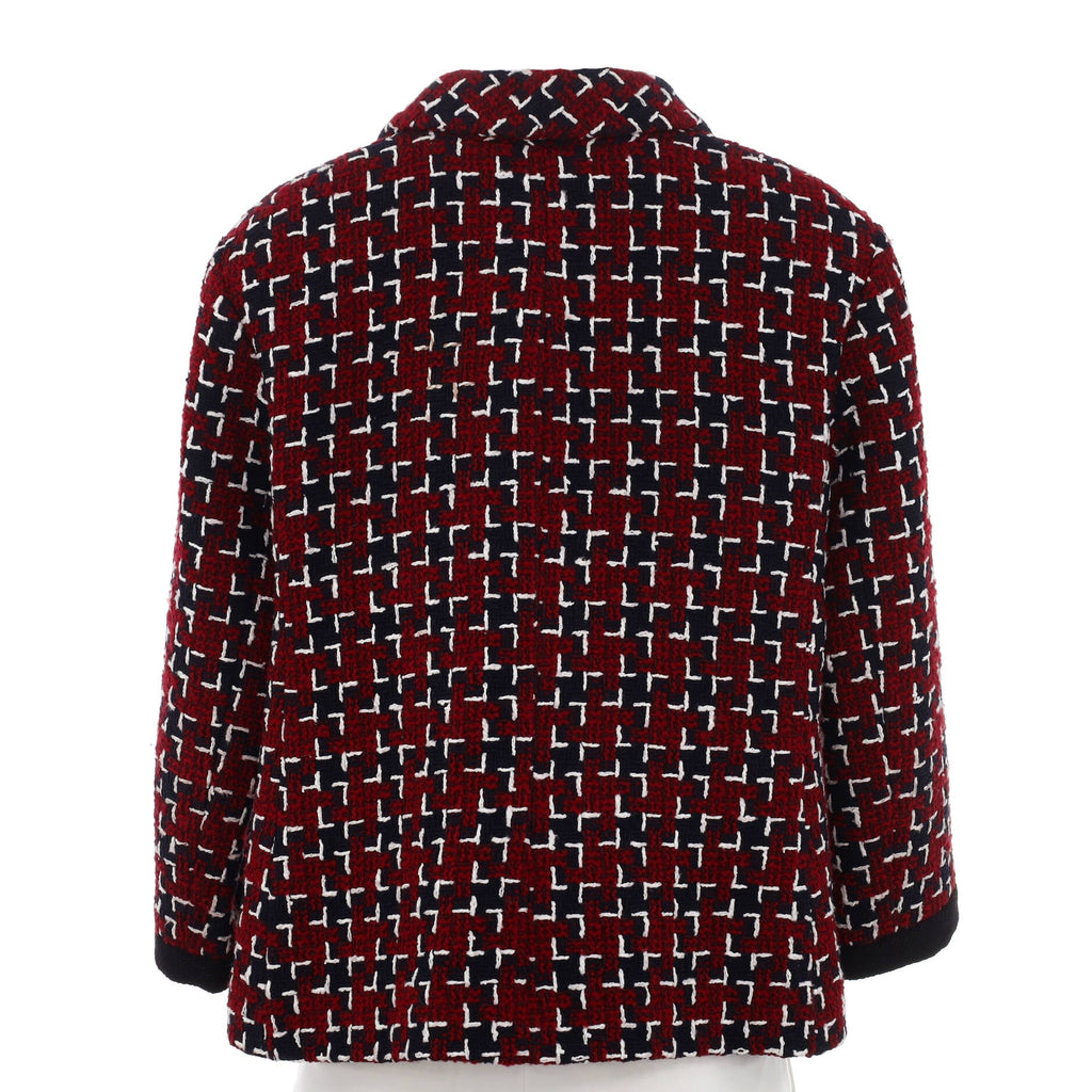 Women's Pointed Collar Button Up Jacket Tweed