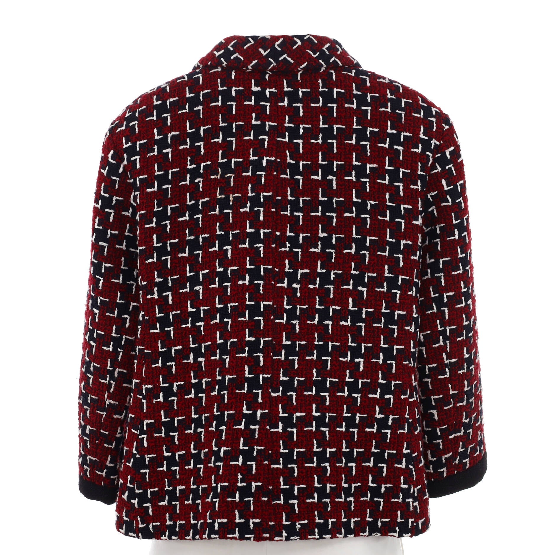 Women's Pointed Collar Button Up Jacket Tweed