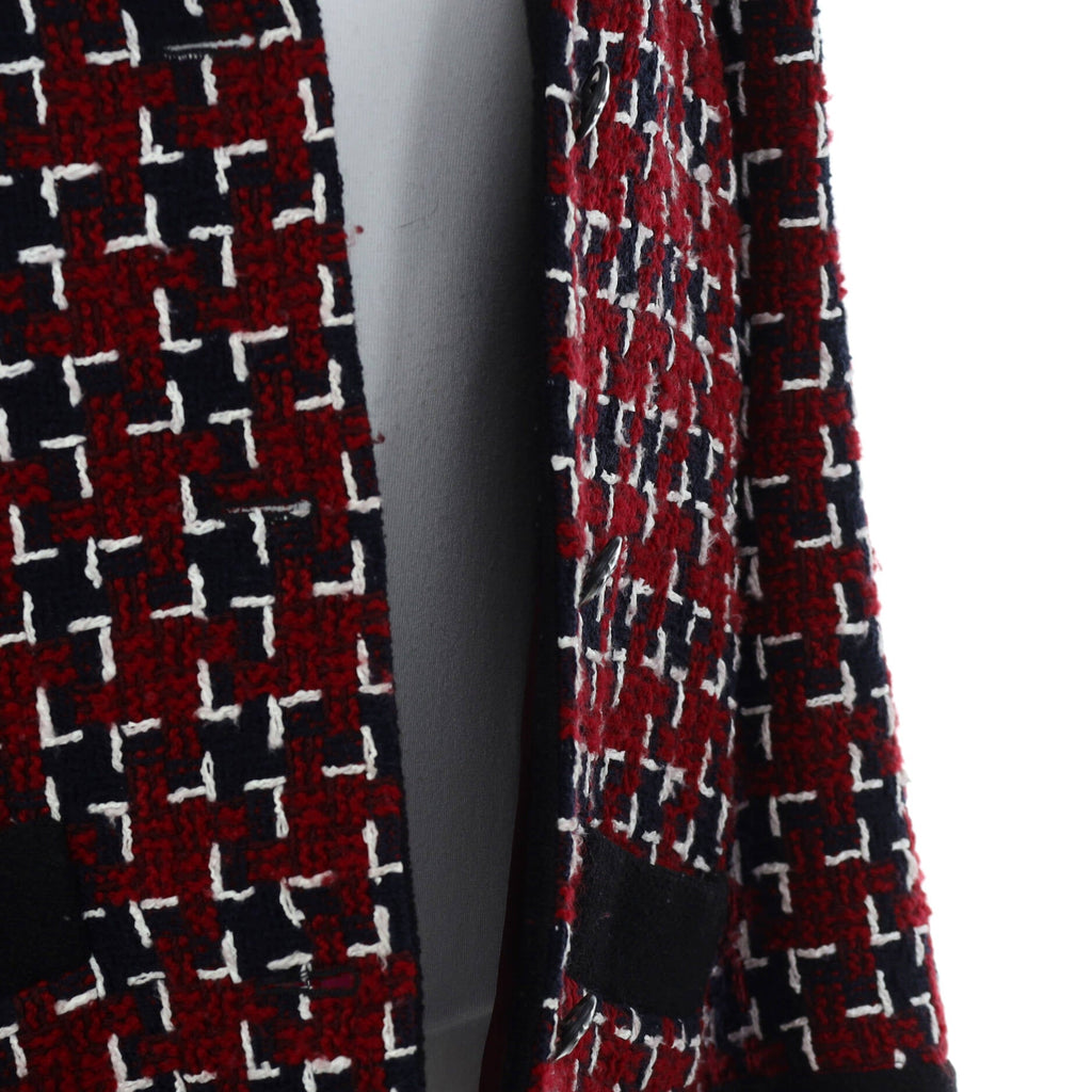 Women's Pointed Collar Button Up Jacket Tweed