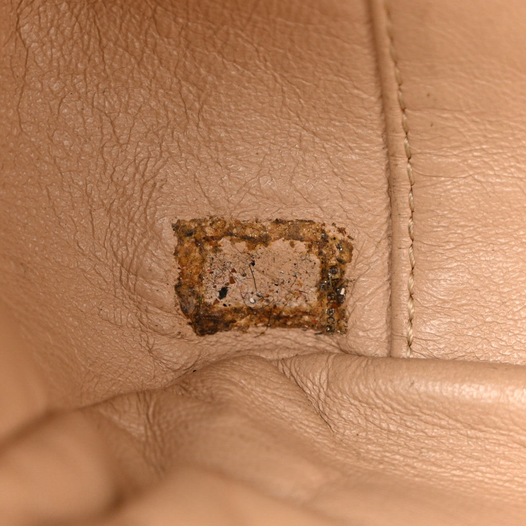Metallic Deerskin Luxe Ligne Flap  Silver