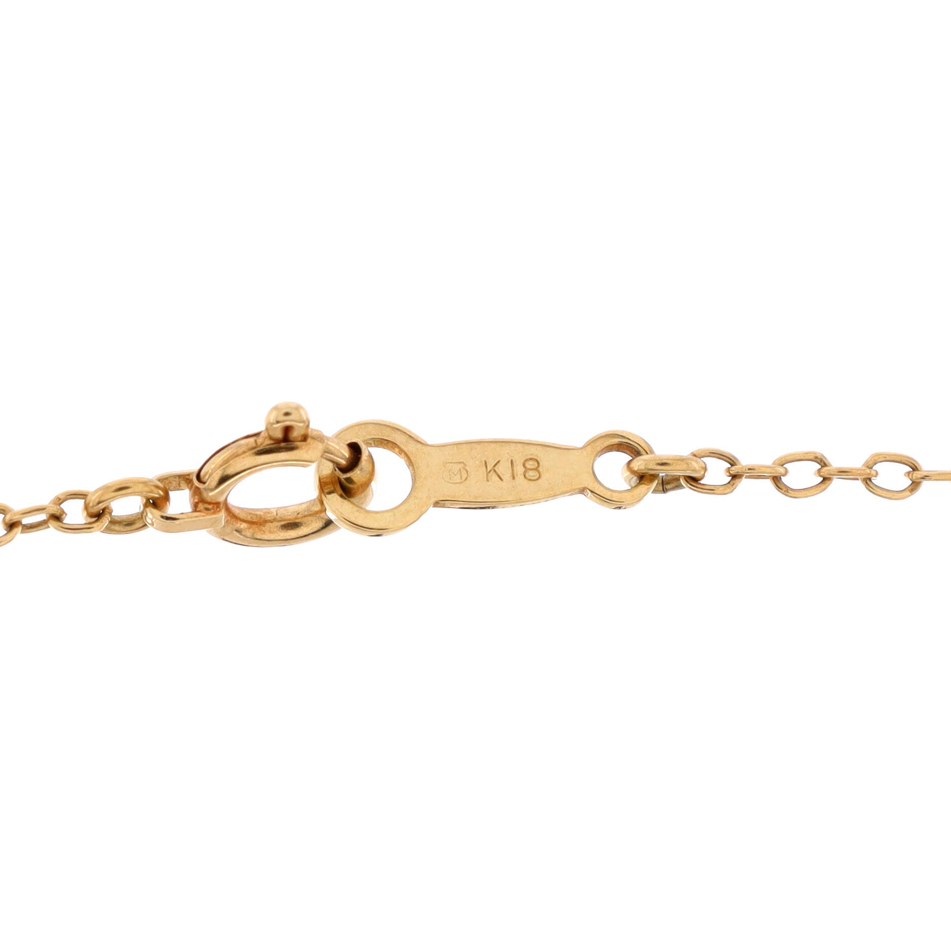 Pearl Station Necklace 18K Yellow Gold with Cultured Pearls