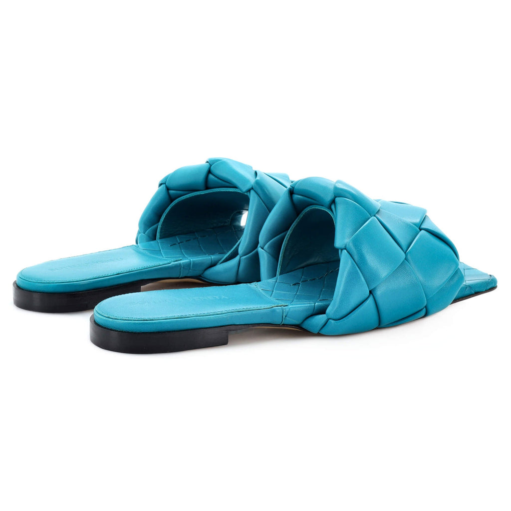 Women's Lido Flat Sandals Maxi Intrecciato Leather