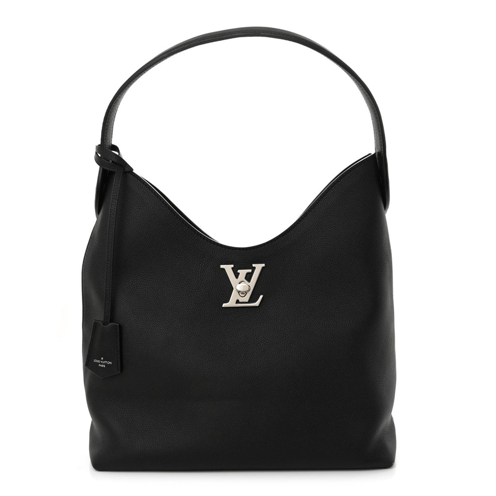 Calfskin Lockme Hobo Black