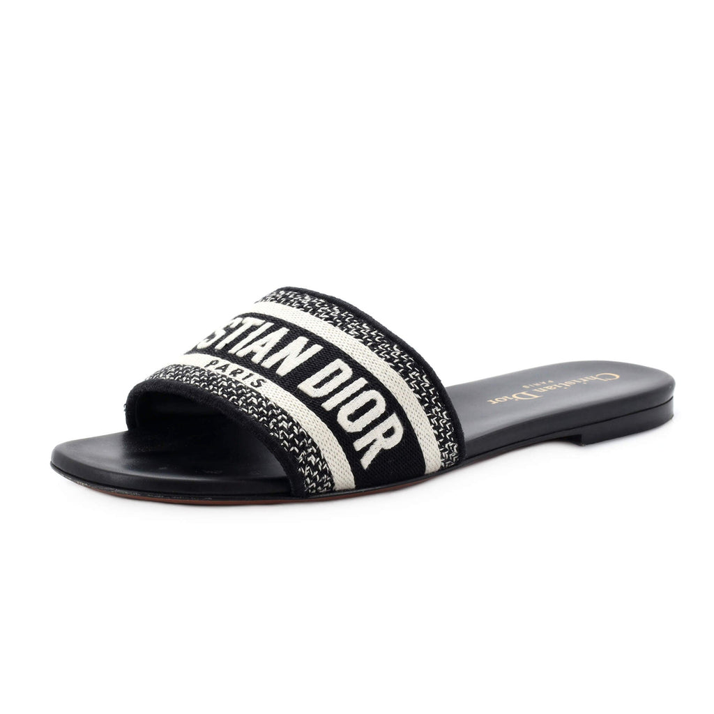 Women's Dway Flat Sandals Embroidered Canvas