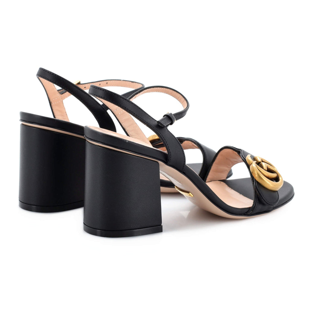 Women's GG Marmont Block Heel Sandals Leather