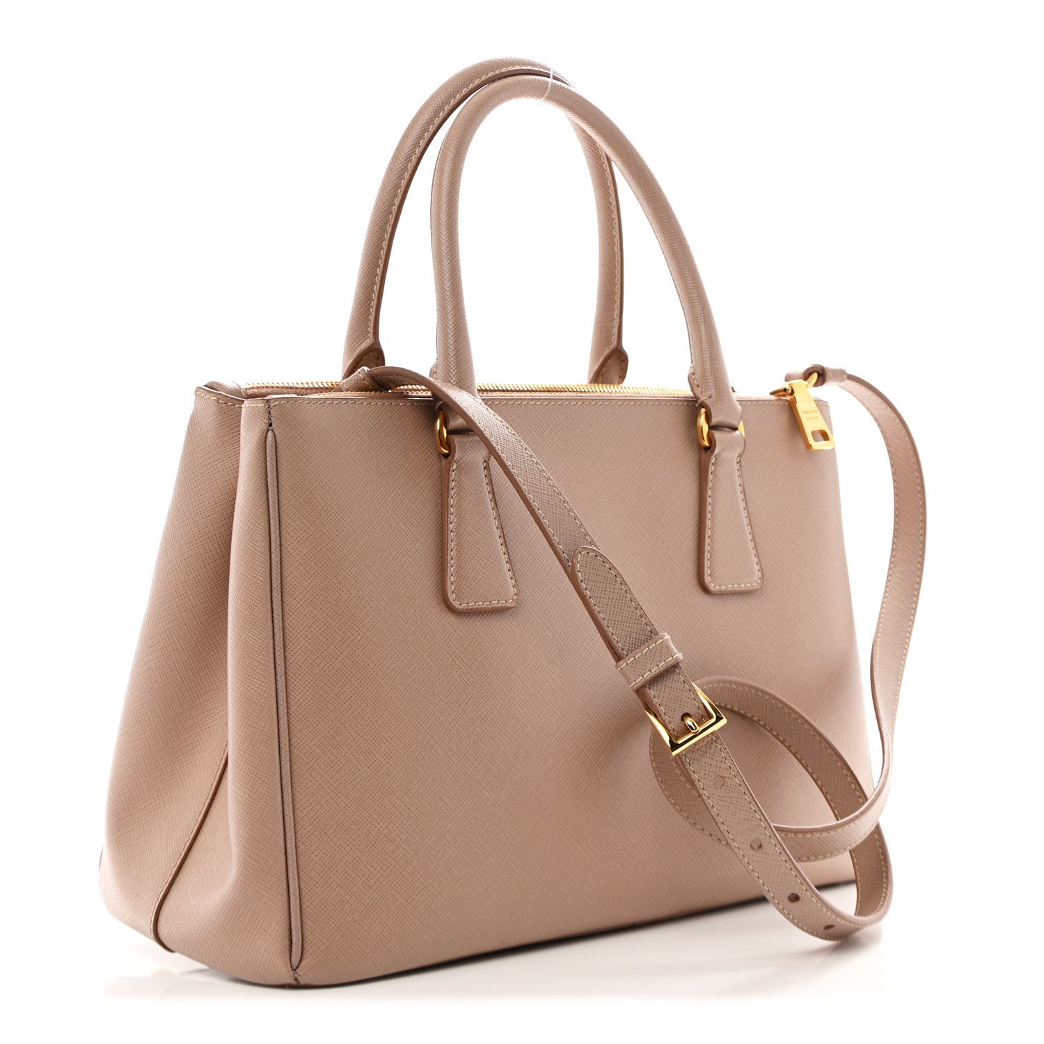 Saffiano Small Galleria Double Zip Tote Cammeo