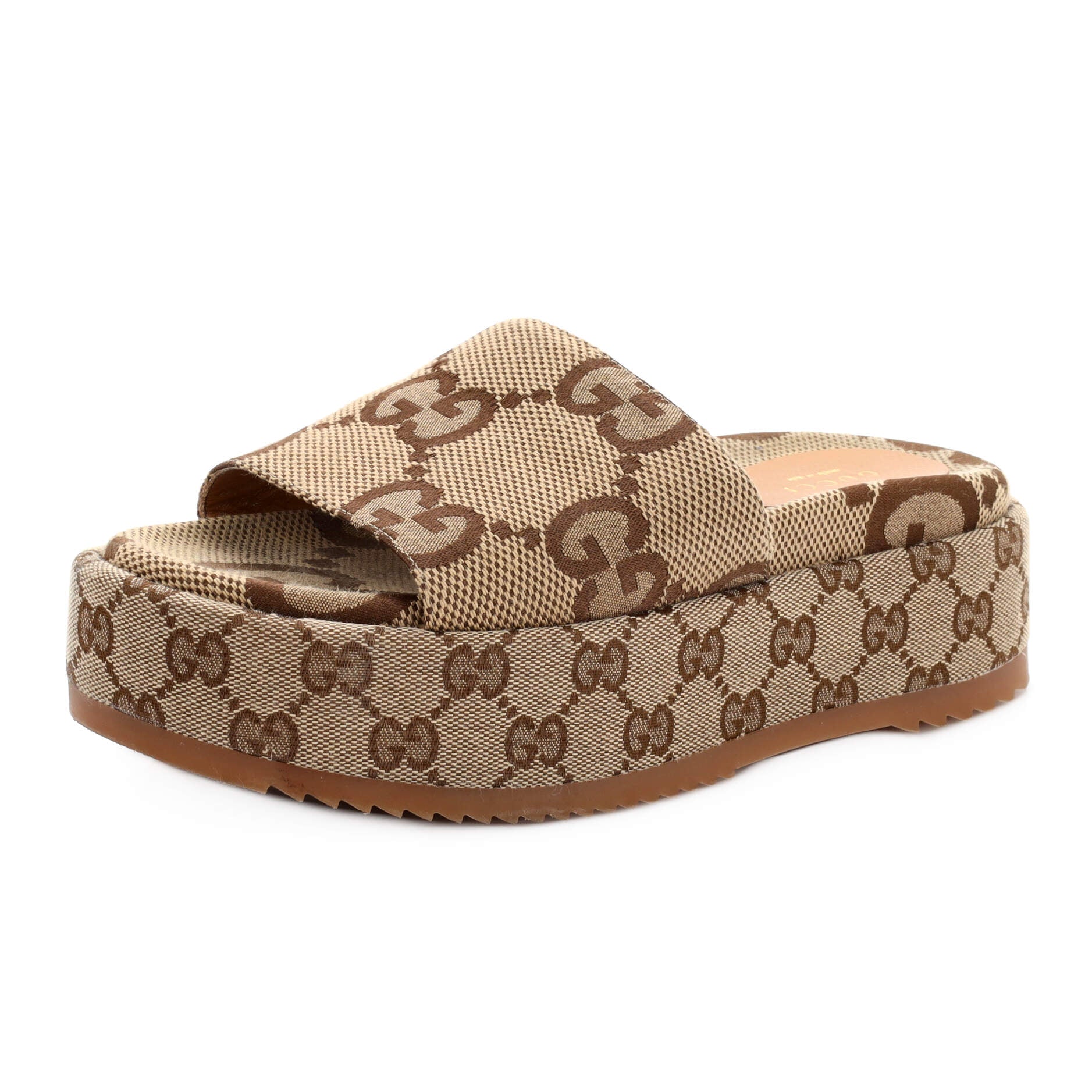 Women's Angelina Platform Slide Sandals GG Canvas