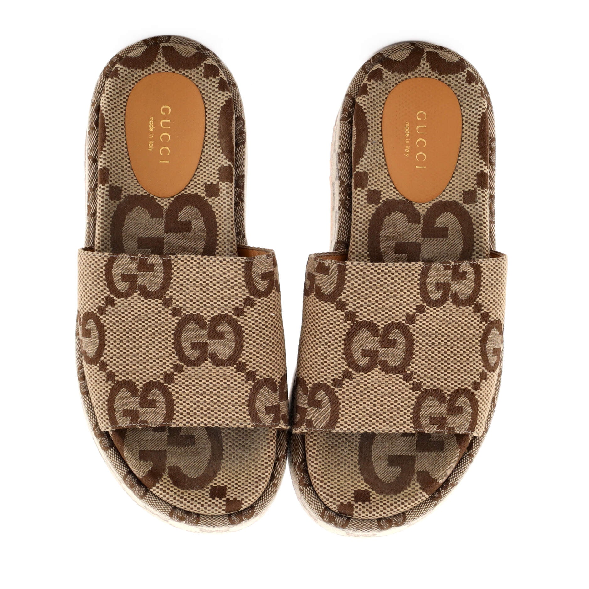 Women's Angelina Platform Slide Sandals GG Canvas