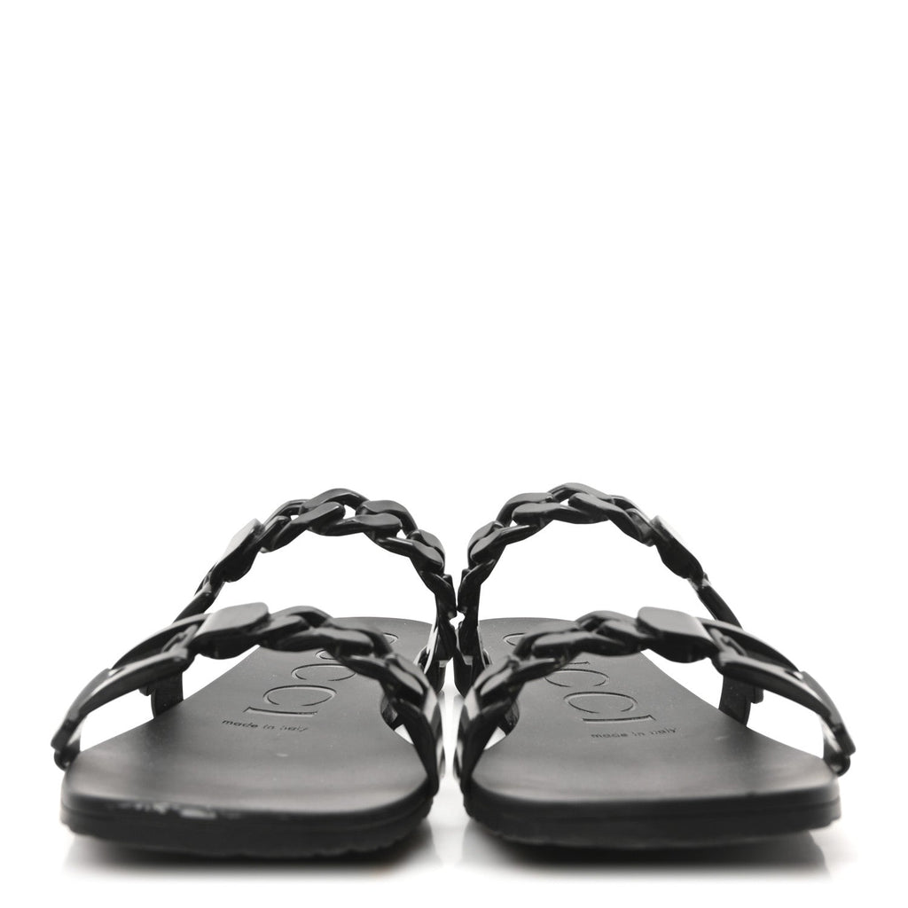 Rubber Womens Slide Sandals 40 Black
