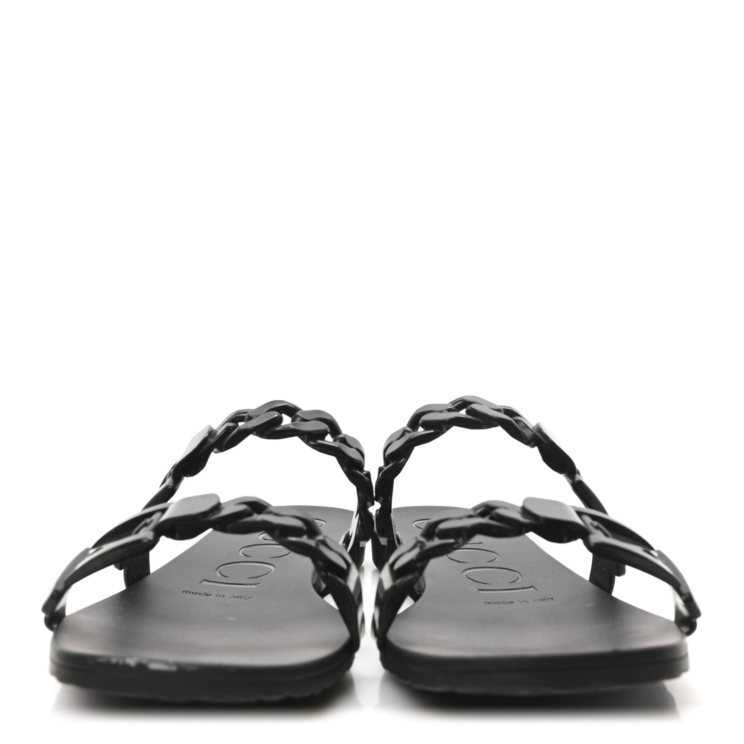 Rubber Womens Slide Sandals 40 Black