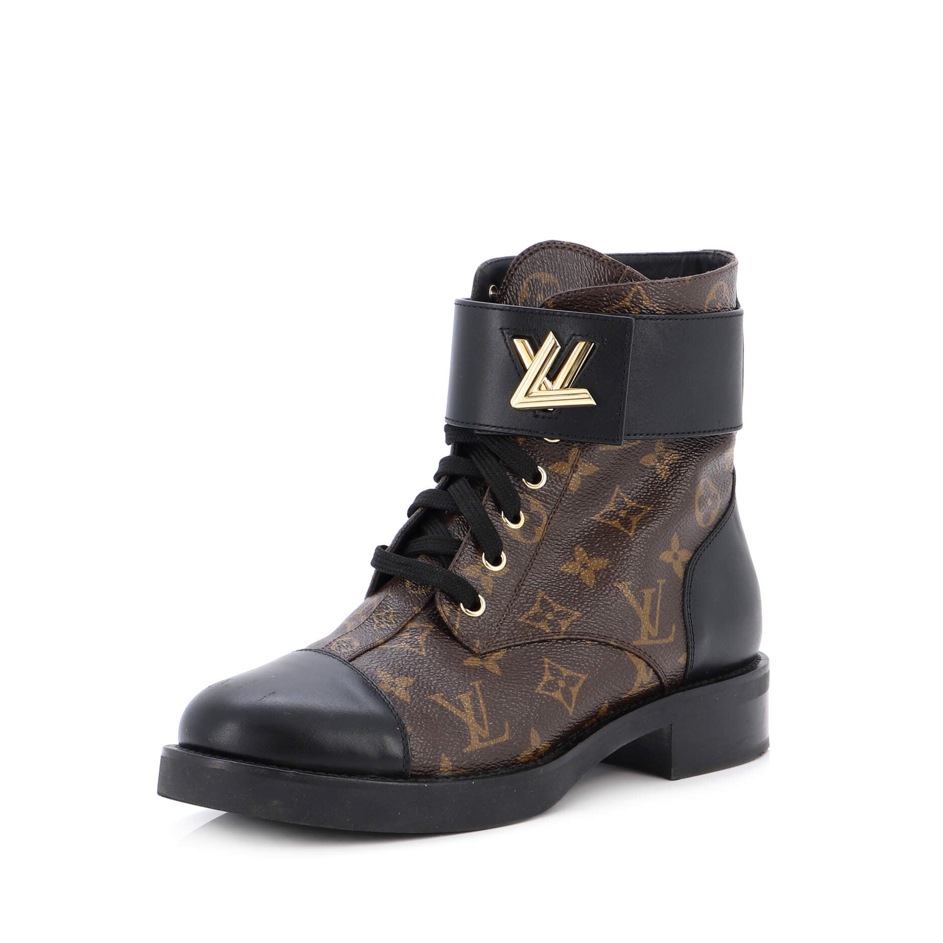Women's Wonderland Flat Ranger Boots Monogram Canvas and Leather