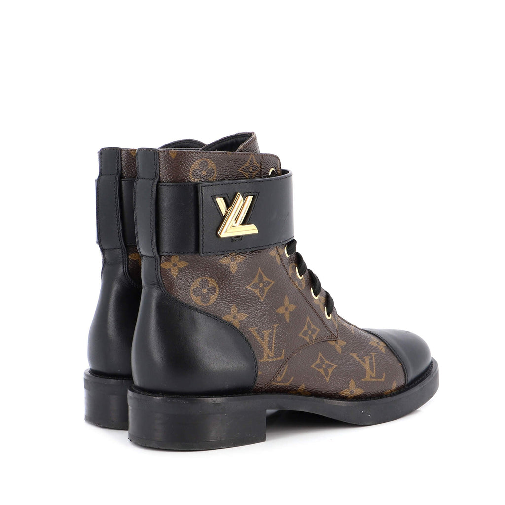 Women's Wonderland Flat Ranger Boots Monogram Canvas and Leather