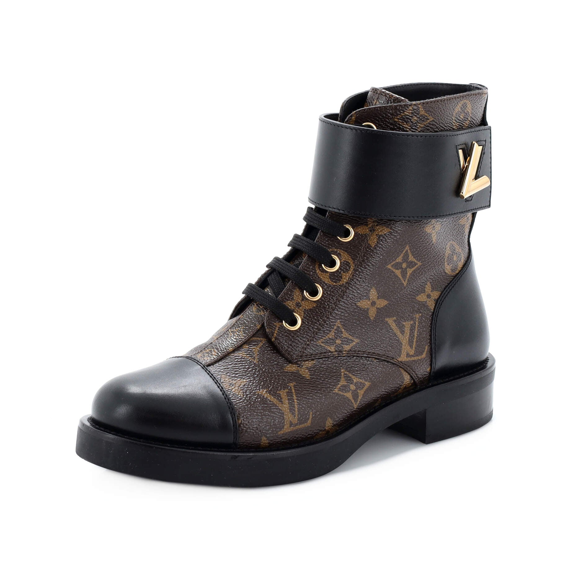 Women's Wonderland Flat Ranger Boots Monogram Canvas and Leather