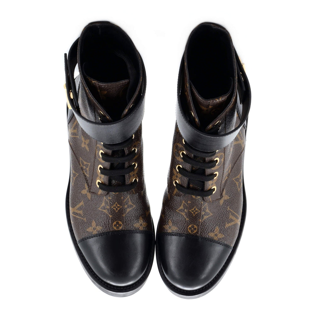 Women's Wonderland Flat Ranger Boots Monogram Canvas and Leather