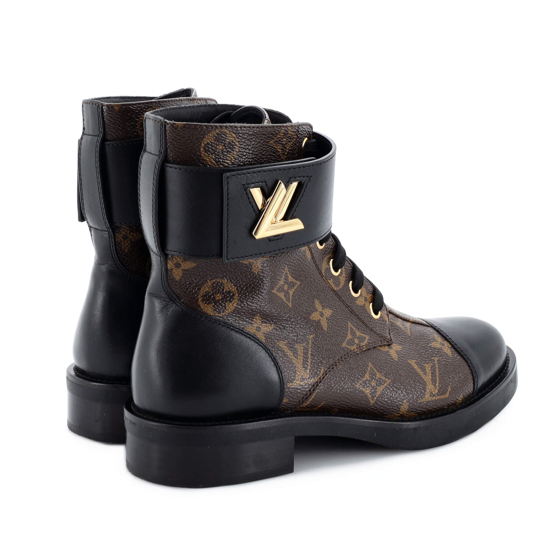 Women's Wonderland Flat Ranger Boots Monogram Canvas and Leather